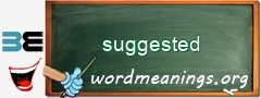 WordMeaning blackboard for suggested